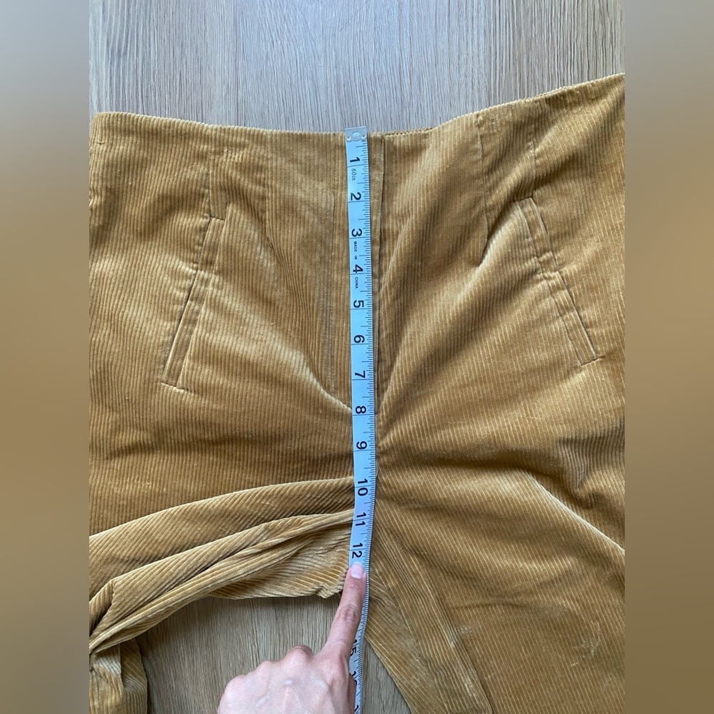 NWT Veronica Beard High-Waist Wide-Leg Corduroy Dova Pants in Camel - Picture 8 of 11
